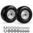 13 x 6.50-6 Flat Free Tires and Wheels 2 Pack Solid Rubber Tires-White