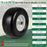 13 x 6.50-6 Flat Free Tires and Wheels 2 Pack Solid Rubber Tires-White