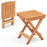 14 Inch Compact Folding Side Table with Slatted Tabletop