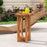 14 Inch Farmhouse End Table with Round Tray Top and Wood Cross Legs