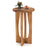 14 Inch Farmhouse End Table with Round Tray Top and Wood Cross Legs