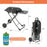 15000 BTU Portable Propane BBQ Grill with Wheels and Side Shelf-Black