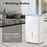 150 Pints Dehumidifier with 24H Timer and LED Display-White