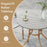 27.5 inch Outdoor Bistro Table with Heavy Duty Metal Frame and Adjustable Foot Pads-white