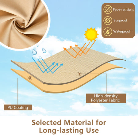 Patio Furniture Covers Waterproof Outdoor Conversation Covers for 3 Pieces Bistro Set-Beige