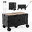 Large Foldable Utility Cart with 2-Tier Storage Crates and Telescoping Handle