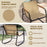 3 Piece Rocking Bistro Chairs and Side Table Set with Storage Bag-Brown