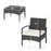3-Piece Patio Furniture Set Rattan Bistro Chairs with Table-Beige