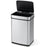 16 Gallon Trash Can Infrared Motion Sensor Garbage Can with Dual Compartments-Silver
