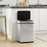16 Gallon Trash Can Infrared Motion Sensor Garbage Can with Dual Compartments-Silver