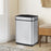 16 Gallon Trash Can Infrared Motion Sensor Garbage Can with Dual Compartments-Silver
