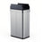 16 Gallon Trash Can with Wing Lids for Bedroom Bathroom Kitchen-Silver