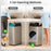 16 Gallon Trash Can with Wing Lids for Bedroom Bathroom Kitchen-Silver