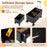 Large Foldable Utility Cart with 2-Tier Storage Crates and Telescoping Handle
