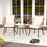 3 Piece Patio Bistro Set with Heavy Duty Metal Frame-Beige