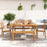 Outdoor Patio Dining Chairs Set of 2 with Removable Padded Cushion and Slatted Backrest-Beige