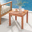 18 Inch Square End Outdoor Adirondack Side Table with Slatted Tabletop