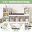 Kids Bookcase with Reading Nook 3-in-1 Standing Toy Organizer-White