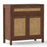 Sideboard Storage Cabinet with Rattan Doors and Drawer-Brown
