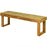 52 Inch Acacia Wood Dining Bench with Slatted Seat