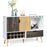 Mid-Century Buffet Sideboard Wooden Storage Cabinet