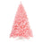 6 Feet Pink Artificial Hinged Spruce Full Christmas Tree with Foldable Metal Stand