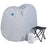 Personal Foldable Steam Sauna for Weight Loss, Detox, Relaxation at Home, 60 Minute Timer, 800 Watt Steam Generator, Chair Included (Silver)