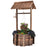Outdoor Wooden Wishing Well Planter Bucket