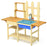 Kid's Outdoor Wooden Pretend Cook Kitchen Playset Toy