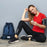 Drawstring Backpack String Bag Foldable Sports Sack with Zipper Pocket