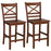 Set of 2 Bar Stools 25 Inch Counter Height Chairs with