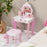 2-in-1 Toddler Vanity Set with Detachable Top & Cute Flower Patterns-White
