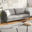 Modern 76 Inch Loveseat Sofa Couch for Apartment Dorm with Metal Legs-Gray