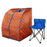 Large Portable Low EMF Negative Ion Indoor Sauna with Chair and Heated Footpad Included - Copper