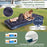 1-Person Folding Camping Tent with Sunshade and Air Mattress