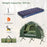 1-Person Folding Camping Tent with Sunshade and Air Mattress