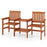 2-Seater Outdoor Patio Furniture Set with 1.57 Inch Umbrella Hole