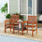 2-Seater Outdoor Patio Furniture Set with 1.57 Inch Umbrella Hole