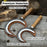 2-Piece Hand-Forged Sickle Set with Leather Sheaths for Gardening
