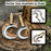 2-Piece Hand-Forged Sickle Set with Leather Sheaths for Gardening