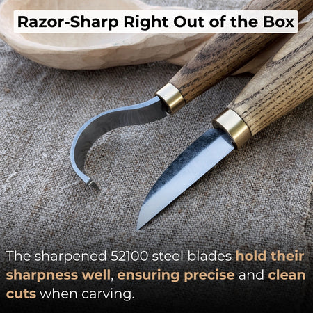 2-Piece Wood Carving Knife Set for Beginners