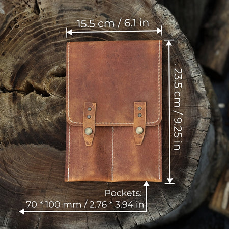 2 Pocket Leather Tool Case