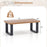 47 inch Farmhouse Style Rustic Coffee Table with Thickened Tabletop and Natural Wood Texture-Oak