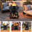 20 Inch Patio Fire Pit Metal Camping Fire Bowl with Pot Holder and Storage Shelf-Black