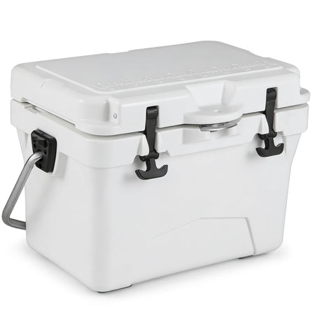 20 Quart Portable Hard Cooler with Built-in Ruler and Bottle