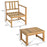 3-in-1 Acacia Wood Loveseat with Separable Coffee Table