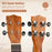 21 Inch Soprano Mahogany Wooden Ukelele Set with Adjustable Strap
