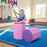22.5" x 26" Octagon Tumbling Mat with Zippered Cover and Thick Foam Filling-Pink