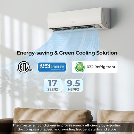 23000 BTU 208/230V Mini Split Air Conditioner and Heater Pump System