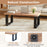 47 inch Farmhouse Style Rustic Coffee Table with Thickened Tabletop and Natural Wood Texture-Oak